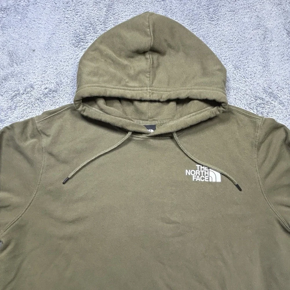 The North Face Hoodie Men's XL Army Green Pullover Box NSE Grunge Outdoor EUC